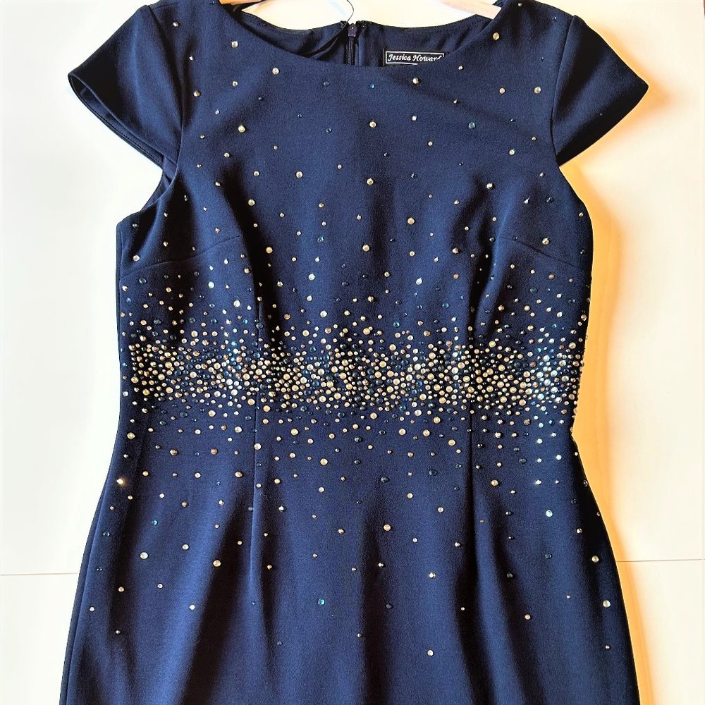 Jessica Howard Stunning Navy Evening Dress Size 12